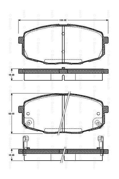 Bosch Hyundai I30 and Kia Ceed Disc Pad - Carens Front Design