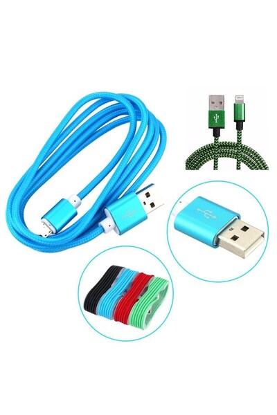 Go İthalat 1.5 Metre Örgü Data Şarj Kablosu (/ipad) - Yüksek Hızlı Dayanıklı ...