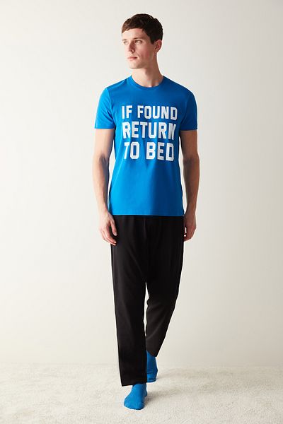 Penti Ανδρικό Σετ Πιτζάμες Return To Bed με στάμπα πολύχρωμες