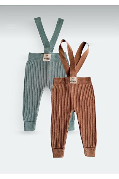 BAHNUR 2'li Set Unisex 4 Mevsim Ayarlanabilir Çapraz Askılı Esnek Triko Bebek...