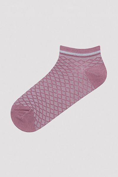 Penti Diamond Jacquard Pink 3-Piece Booties Socks