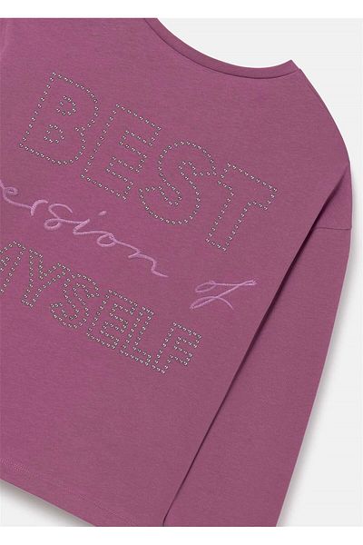 MAYORAL Tricou grafic pentru fete Liliac 7014