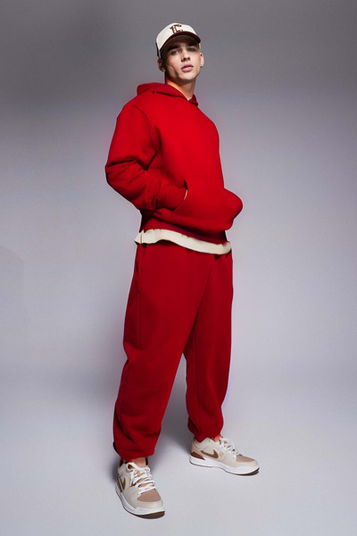 OKULCUBABA Ανδρικό χοντρό χειμερινό σετ φόρμας τζόγκερ με κουκούλα, 3 σκέλη, ...