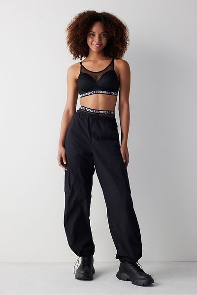 Penti Tokyo Cargo Black Trousers