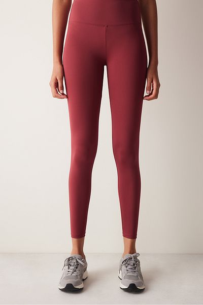 Penti Red Smooth Feel High Waist Ankle Length Leggings
