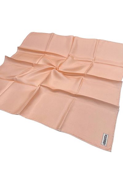 ARMANDA Απλό Μεταξωτό Φουλάρι Twill - Ανοιχτό Σολομό