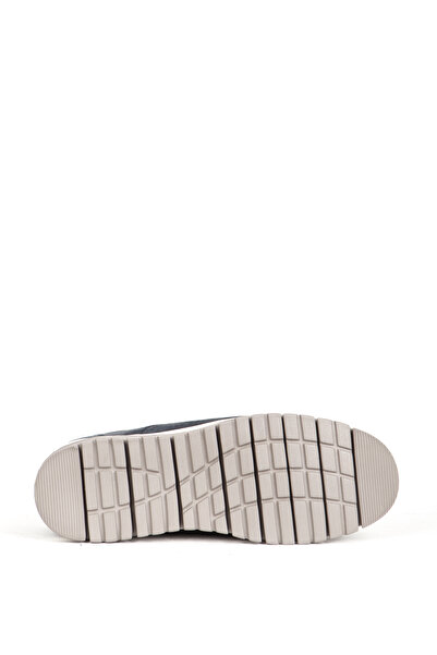 MARCOMEN Men's Casual Comfort Shoes - Lace-up and Airbag Sole, Genuine Leather, Navy Blue 19601