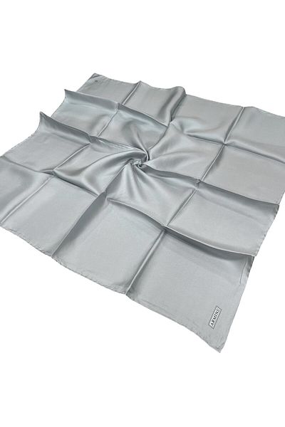 Armine Plain Silk Scarf - 510 Light Gray Twill