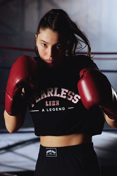 Penti Pantaloni scurți sport negri Fearless - Colecția Seren Ay Çetin