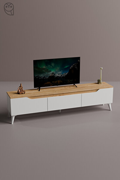 Mionte Flat-Pack Country Tv Ünitesi , 3 Kapaklı Tv Ünitesi, Televizyon Sehpas...