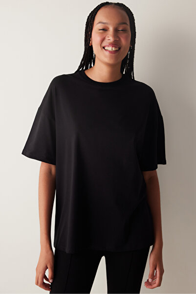 Penti Černé tričko Crew Neck Basic Oversize