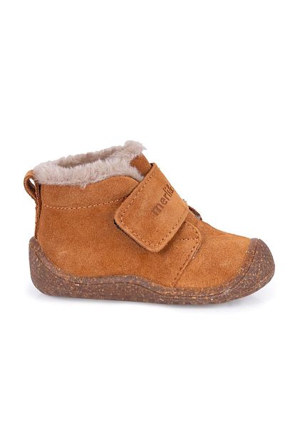 Merli&Rose Cizme maro din piele intoarsa pentru bebelusi First Step - 101P-17
