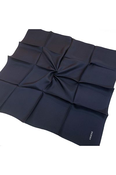 Armine Απλό Μεταξωτό Φουλάρι - 1003 Navy Blue Twill