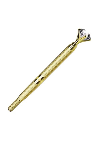 Elea قلم تقنية الميكروبلادينج اليدوي باللون الذهبي مع أحجار الألماس