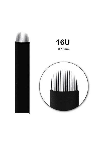 Elea Ellea 16 U Microblading Needle - 0.18 Mm, 50 Pieces