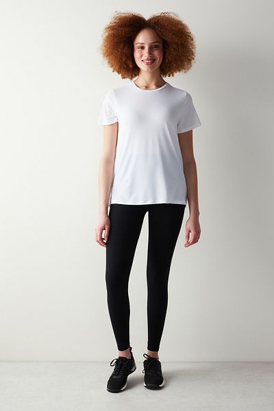 Penti Λευκό Αθλητικό T-shirt Crew Neck