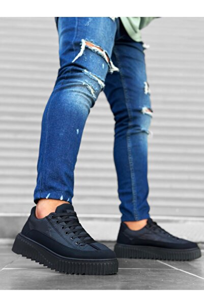 BOA BOA BA0801 - High Sole Black Parachute Men's Shoes