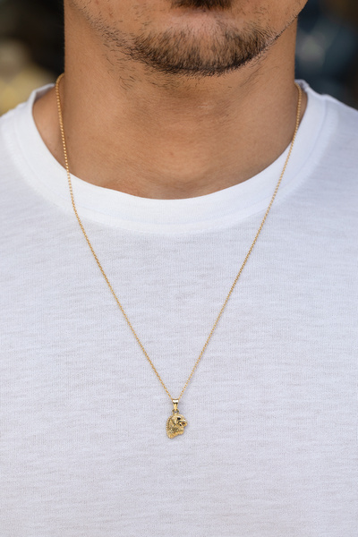 Uşaklıhafız 1945 14 Ayar Altın Küçük Kartal Figürlü Erkek Kolye