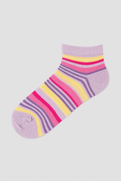Penti Girl's Pink Striped 4-Piece Booties Socks