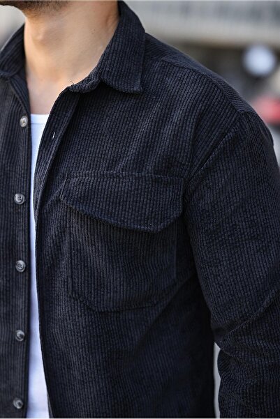 Valiberta Premium πουκάμισο με διπλή τσέπη - Μαύρο