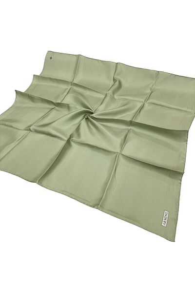 Armine Απλό Μεταξωτό Φουλάρι - 204 Oil Green Twill