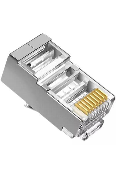 PrimeX PX-CAT660 Metal Cat6 Jak, RJ45 Metal Konnektör, Cat6 Plug Metal 100 lü Paket