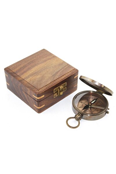 Vivesta Shop بوصلة مع صندوق خشبي