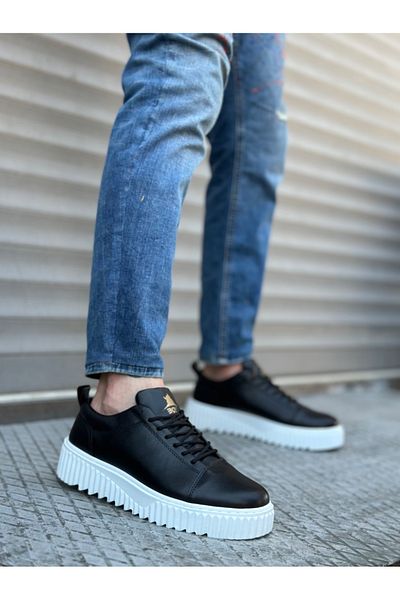 BOA High Sole Men's Black Shoes - Ba8104 BOA