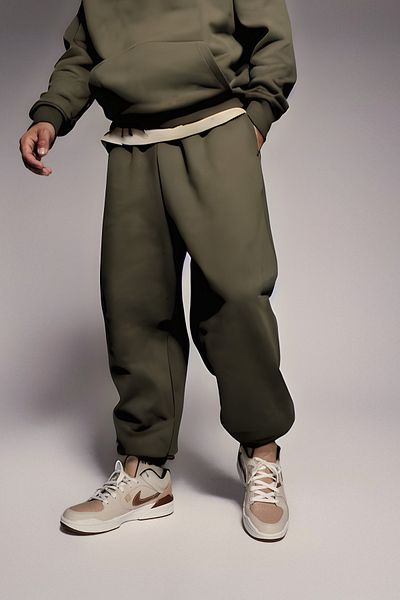 BayBayan Ανδρικό Oversize Winter Kangaroo Pocket Model Σετ απλό αθλητικό κοστούμι