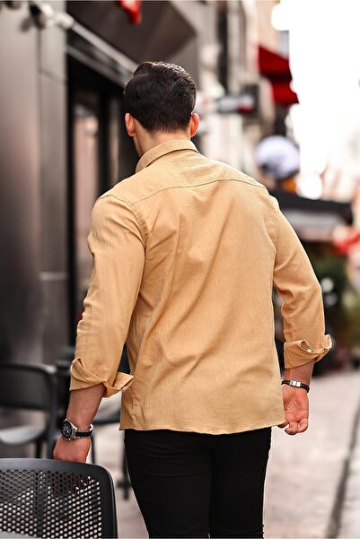 Valiberta Crinkle Cotton Linen Shirt - Beige