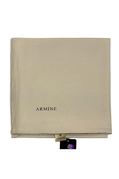 Armine Απλό Μεταξωτό Φουλάρι - 1213 Ανοιχτό Μπεζ Τουίλ