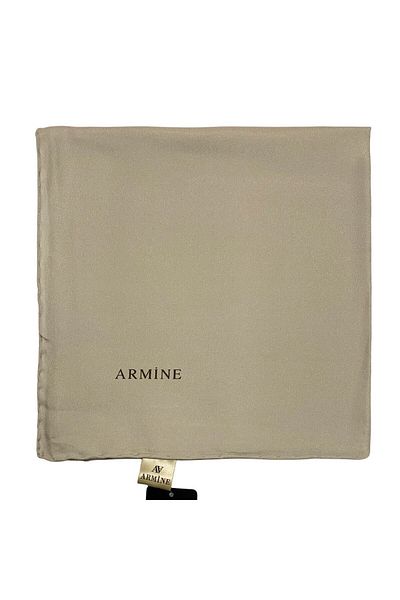Armine Απλό Μεταξωτό Φουλάρι - 1150 Μπεζ Τουίλ