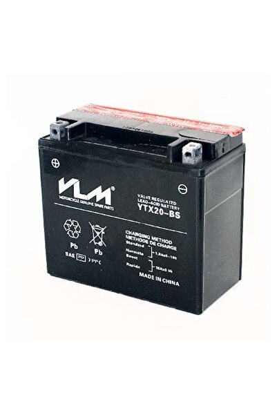 Vlm Ytx20-bs 12v-18 Amper Bakımsız Akü ( Kutup Solda)