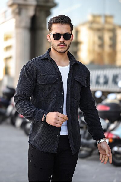 Valiberta Premium πουκάμισο με διπλή τσέπη - Μαύρο