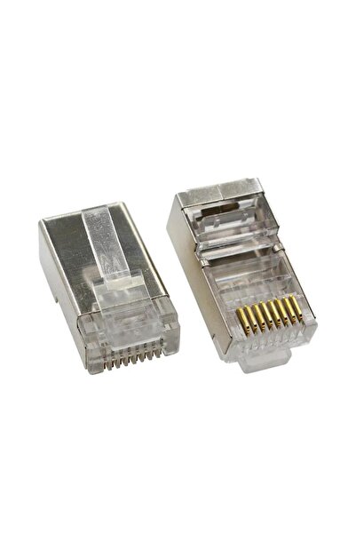PrimeX Plus PrimeX PX-CAT660 Metal Cat6 Jak, RJ45 Metal Konnektör, Cat6 Plug Metal 100 lü Paket