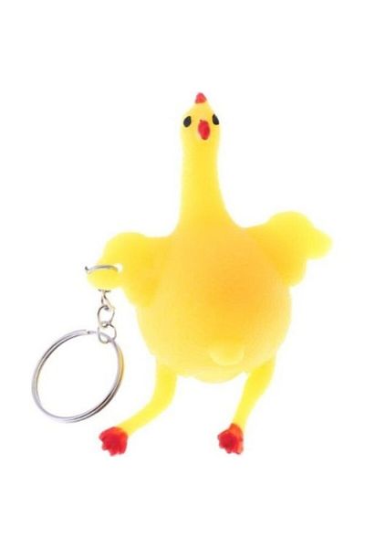 E BULURUM Squishy Laying Eggs Chicken Keychain