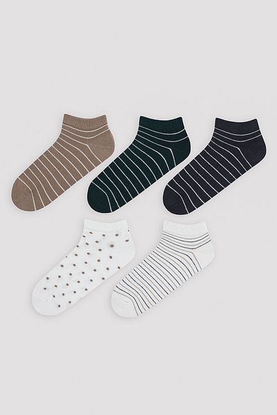 Penti Striped Polka Dot 5 Pack Booties Socks