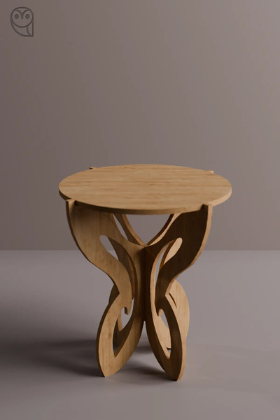 Mionte Flat-Pack Ahşap Meşe Kolay Kurulum Kelebek Sehpa