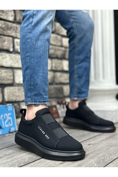 BOA BA0307 BOA Thick High Sole Double Tape Black Men's Shoes