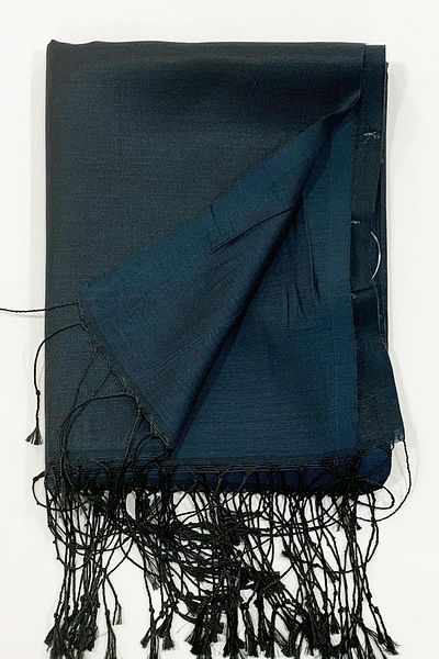 Mısırlı Σάλι Silk Look - Navy Blue Black