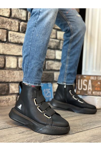 BOA BA0142 Banded Men's High Sole Black Sole Sports Boots