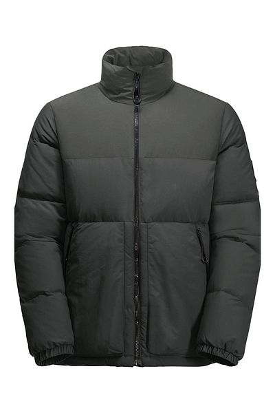 Jack Wolfskin Dellbrueck Jkt 550 Unisex Black Outdoor Coat - Goose Feather Filled