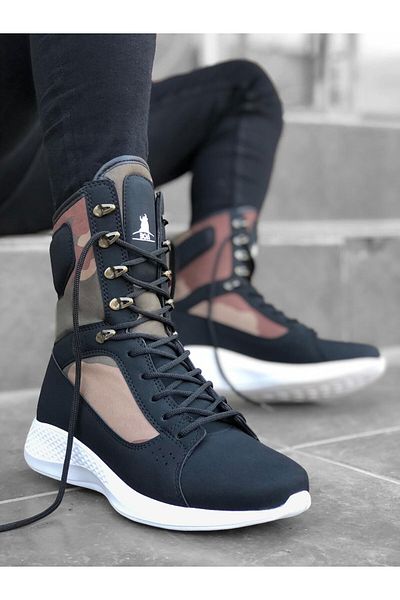 BOA Ba0600 Lace-up Black Camouflage Boxer Unisex Sports Boots