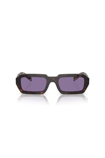 Prada Woman Irregular Sunglasses- Pr A12s - Lense Size:52mm - Havana