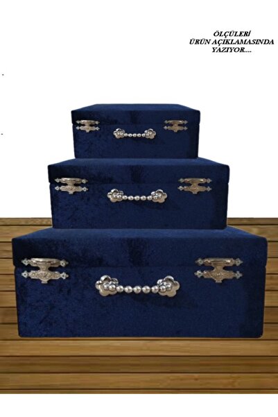 Hasret Çeyiz Sandık Gelin Damat Bavul Çanta Hurç Çeyiz Sandığı 3lü 0128