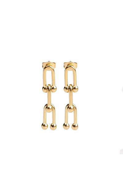 FOURSOLOS Women &Apos; S Steel Earrings, Tiny Model, Gold Color, No:24
