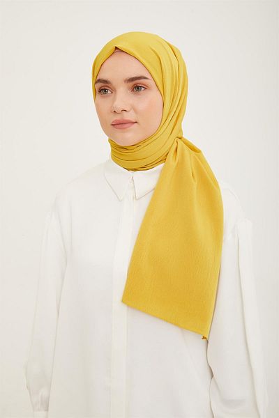 Armine Trend Crinkle Shawl - Mustard 10