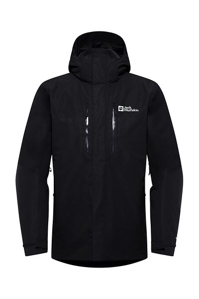 Jack Wolfskin Jasper 3in1 Jkt - Men's Black Outdoor Jacket, Water and Windproof