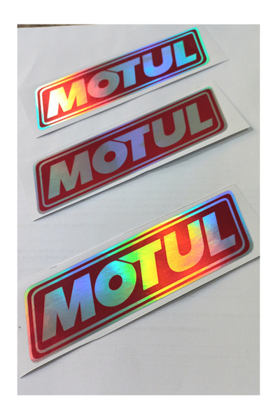 AUTO LUXURY ملصق MOTUL الهولوغرام لاصق لاصق قطعة واحدة مقاس 15 سم × 4 سم