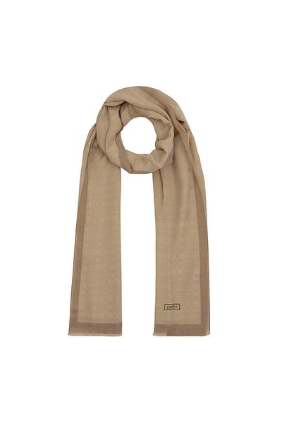 ipekevi Four Seasons Camel Monogram Shawl